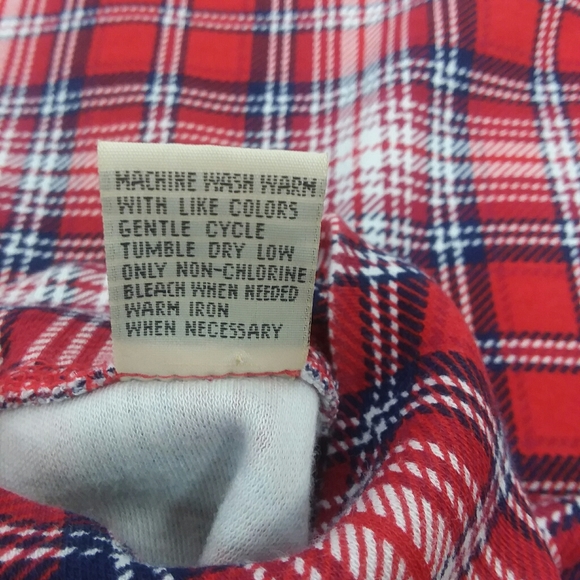 5 For $20.00 Trading GFC Company Mock Turtleneck, Small, Red/White/Black Plaid - Picture 10 of 10